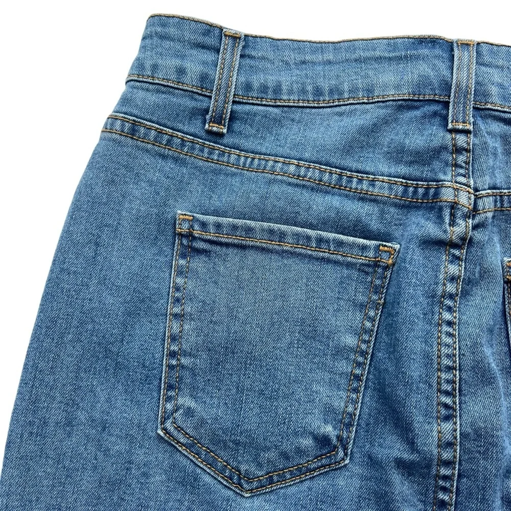 O2 Denim Womens Small Medium Wash Ain't No Other High Waisted Denim Skirt SK9002